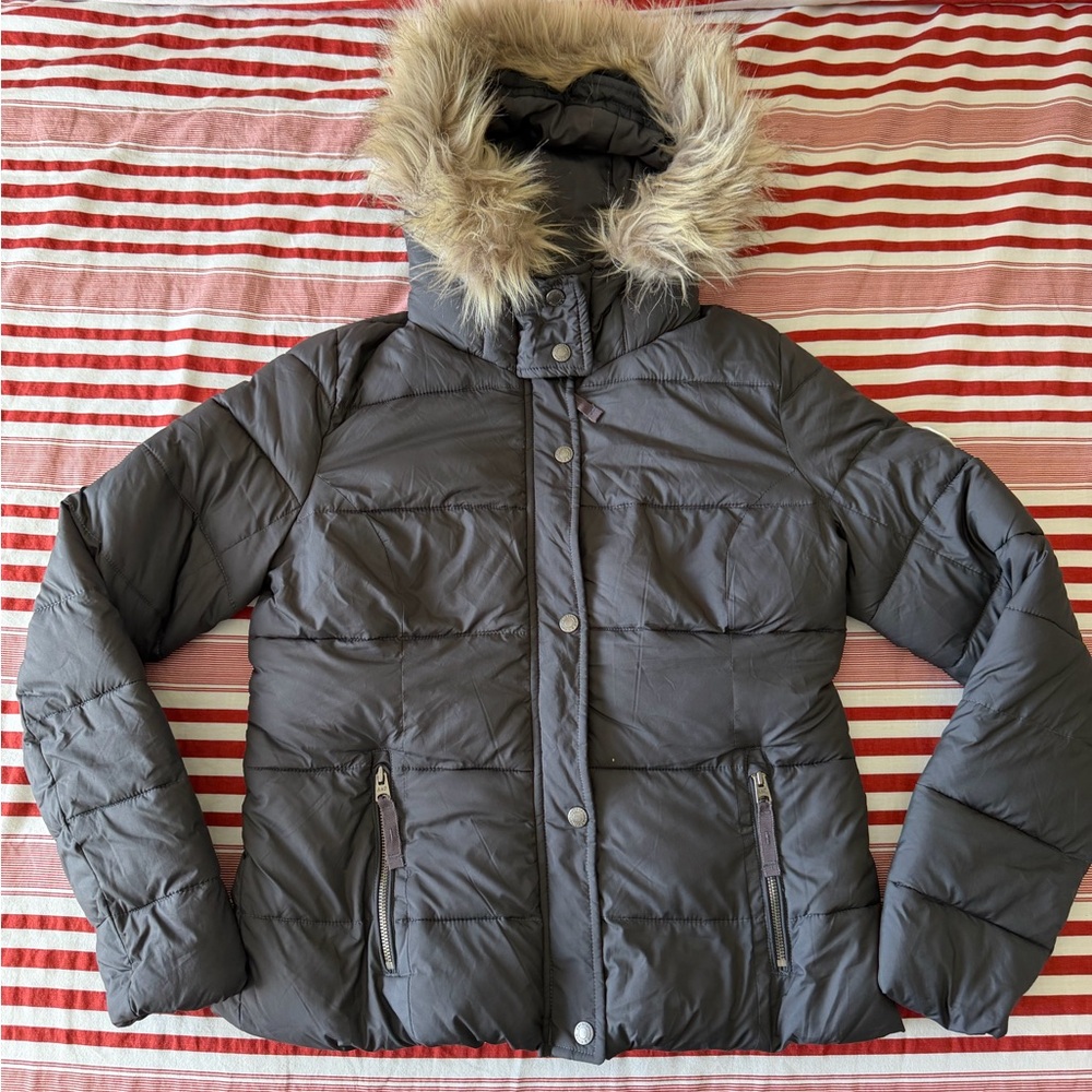 Abercrombie & Fitch Gray Puffer Jacket